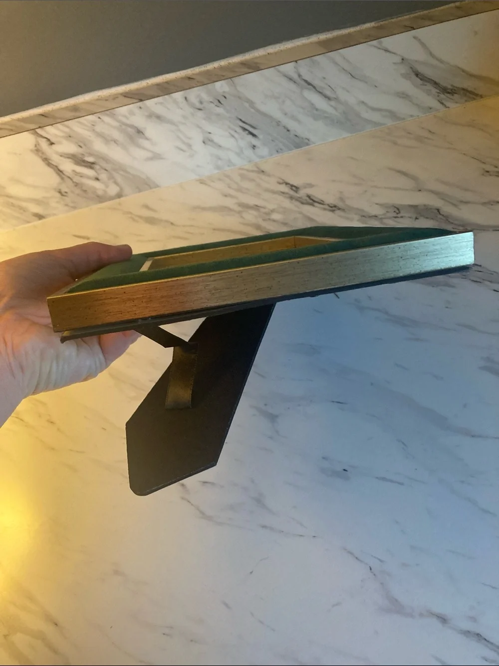 Green Velvet Frame with Gold Trim
